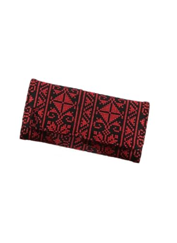 Sophisticated Large Embroidered Wallet – Spacious Women's Clutch with Elegant Stitching, Zipper Closure & Durable Design – Stylish Accessory for Cards, Cash & Essentials
