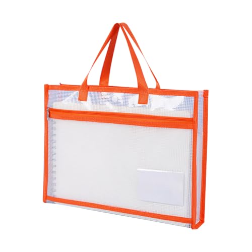 GSHLLO Bolsa para projetos de costura de malha, grande, transparente, bolsa de tricô, suprimentos de arte, bolsa organizadora de artesanato, bolsa de costura para projetos de bordados, bolsa de