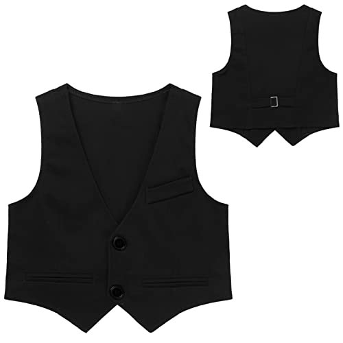 TiaoBug Kids Vest for Boys Formal Suit Vests 2 Buttons Tuxedo Dress Waistcoat Wedding Party Uniform Vest Tops3