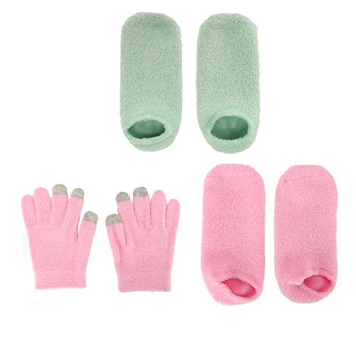 Conjunto de Meias de Gel, Suavizante, Hidratante, Reparador, Cuidados Com a Pele, Luvas de Gel, Meia