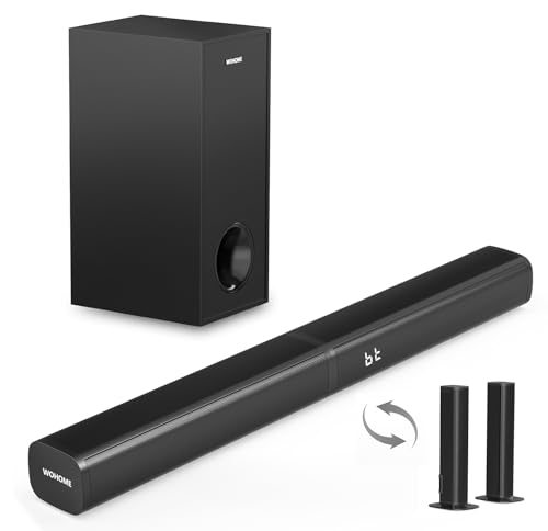 Wohome 2 in 1 Detachable Sound bar with Subwoofers, 4.1 Channel Bluetooth Sound Bar for Smart TV,...