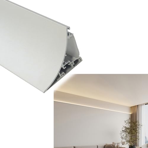 Plafonnier aluminium sans bandes LED et réflecteur invisible de plafond