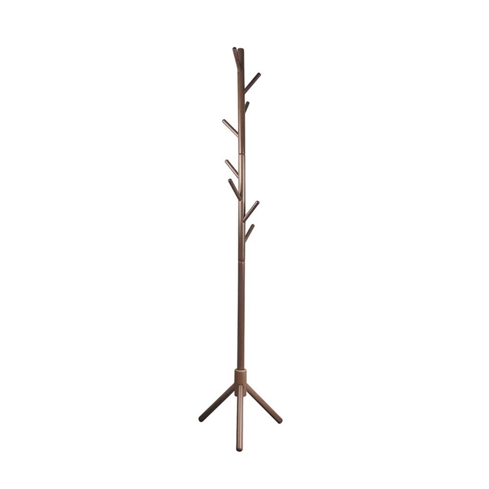 DFHS46JK Hat Rack Wood Coat Rack Freestanding With 8 Hooks 3 Height Options For Kids Adult Stand For Bedroom Office Entrance for Office(Bruin)
