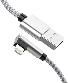 MTAKYI 90 Degree iPhone Charger Right Angle USB Cable, 90 Degree Charging Cable 5m Super Long Right Angle Lightning Cable 5m Compatible with iPhone 11 / 11Pro / 11Max / XS/XR/XS/Max / 8/7 Plus