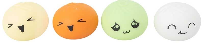 Mini Bao Buddies, Kawaii Squeeze Toys with Cute Facial Expressions, Assorted Colors, 4 Pack Set, Stress Relief Squishy Collection - Image 3