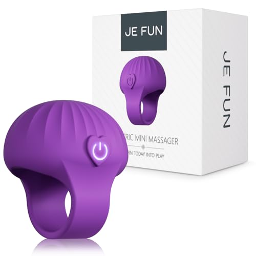 JE FUN Portable Finger Massage Ball Waterproof Rechargeable Mini Multifunctional Massage Tool (Purple)