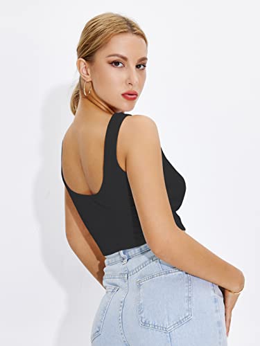 Image of Shasmi Women Crop Top, Ribbed, Stylish Tank Top, Soft and Comfy Fabric has Some Stretch