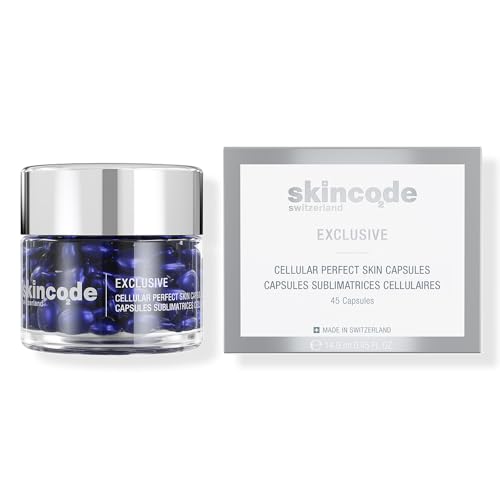 Skincode Exclusive Cellular Perfect Skin Capsules - Luxurious Anti-Aging Serum for Radiant, Youthful Skin | Antioxidant-Rich, Enhances Elasticity | Dermatologically Tested, (45 Caps / 14.9 mL)