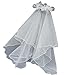 BUBEFSKD Sophisticated White Bridal Veil Double Layer With Artificial Pearls Edged Fashionable Wedding For Bride Double Layer