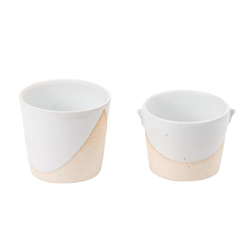 [Amazon.co.jp限定][信楽焼・明山] codomonoコップ白色 大・小SET codomono-02w01w