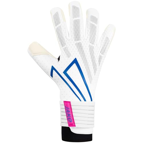 Gants RS89 Elite Hybrid Cut Jako blancs et rouges pour gardien de but