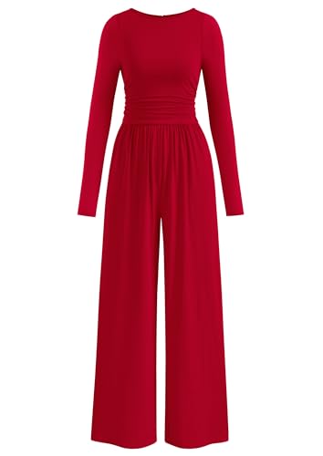 PRETTYGARDEN One Piece Jumpsuits for Women Dressy Casual Long Sleeve