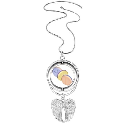 Collier rotatif avec pendentif ailes d'ange pour la gestion de l'anxiété