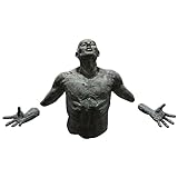 Montesy 3D-Wandfigur, Skulptur, Kunstharz, abstrakt, galvanisiert, Dekor