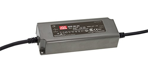 MEAN WELL NPF-90-12 AC to DC Switching LED Driver Power Supply with PFC Function, Single Output, 12 Volt, 7.5 Amp, 90 Watt