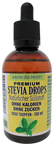 100% reines natürliches Stevia-Süßungsmittel | reine Steviatropfen, geschmacksneutral | Tafelsüße | Zuckerersatz für Diabetiker | null Kalorien | Premiumqualität hergestellt in Schweden | 100 ml