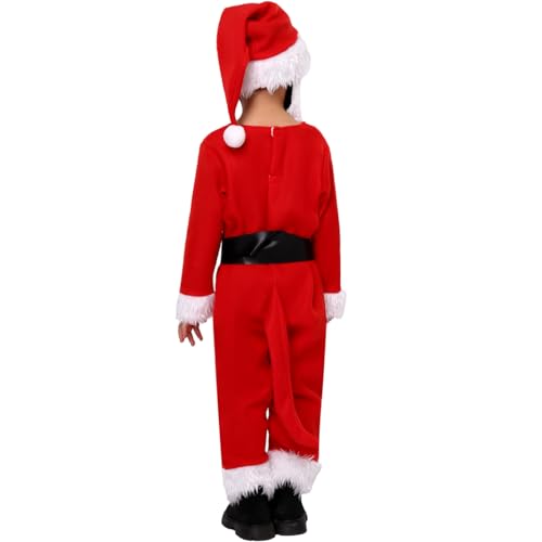 Disfraz completo esqueleto Navideño para niños grande miniatura 5