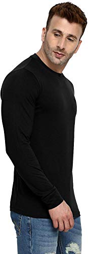 Image of LAZYCHUNKS Men's Cotton Full Sleeve T-Shirt | Round Neck Men's Tshirt