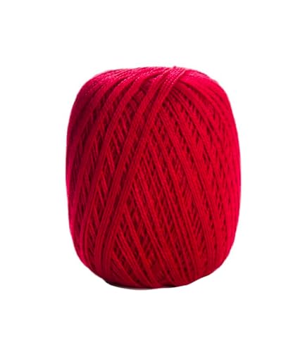 Image of CIRCULO Anne Yarn for Crocheting & Knitting, 100% Mercerized Brazilian Virgin Cotton, Soft Fingering Weight, 547 Yds, 5.19 Oz - Color 3528 Carmine
