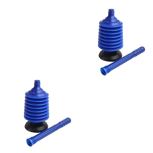 Ciieeo 2pcs Bathroom Accessories High Pressure Thrust Toilet Plunger Accordion Design Easy to Use