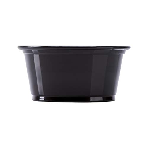 Image of Karat FP-P200-PPB 2 oz. PP Portion Cups - Black (Case of 2500)
