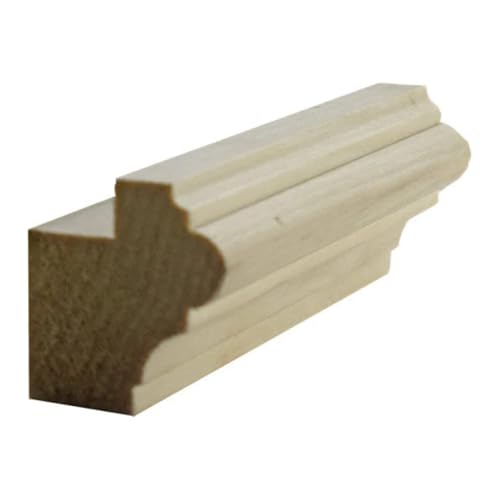 EWLR13 Kitchen Cabinet Light Rail 1-1/2" x 1-3/8" Trim. Unfinished,