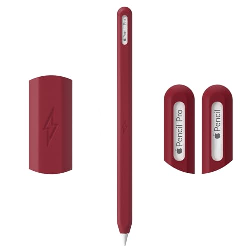 Image of Ultra Thin Protective Pencil Cover for Apple Pencil Pro &Apple Pencil 2nd Gen Silicone Case Sleeve Compatible with Apple Pencil Pro (Wine red)