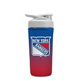 Sok It BotlSok NHL Hockey Protein Blender Shaker Bottle Sleeve Insulated Neoprene Cover (New York Rangers, Fits 28oz Blender)