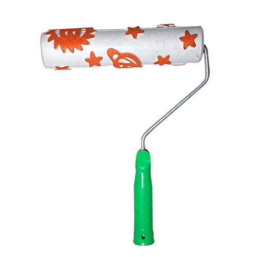 Image of KAPIL Painting Tools Combo of 1 Premium Paint Tray for 9 inch Paint Rollers, and 1 KAPIL Wall Paint 9 INCH Moon and Star Designer Roller (Imported Premium)