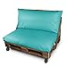 HAPPERS Cojín Impermeable y Desenfundable para Palets en Polipiel Exterior Turquesa 120x45x25