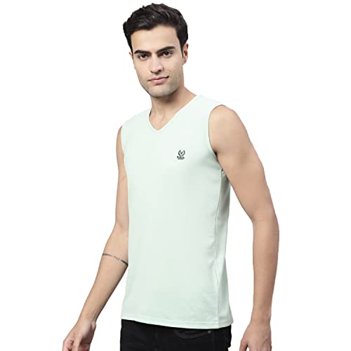 Image of Mack Jonney Regular Fit Cotton Solid Gym Vest for Men-V SL ANTHRA 01-P