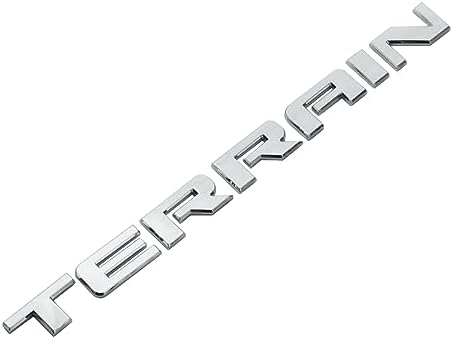 GMC Acadia Terrain 3D Chrome Badge Emblem - Front Door Rear Liftgate Nameplate Replacement