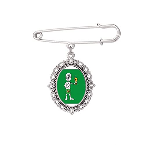 Broche football brésilien en taille M bijou de distinction pour chemise et robe élégante