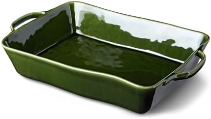 Verde Large Rectangular Stoneware Baker – 16” x 10.25” x 3” – 150oz Deep Dish for Casseroles, Lasagna & Roasting – Oven, Microwave & Dishwasher Safe – Elegant Oven-to-Table Bakeware - Thumbnail 4