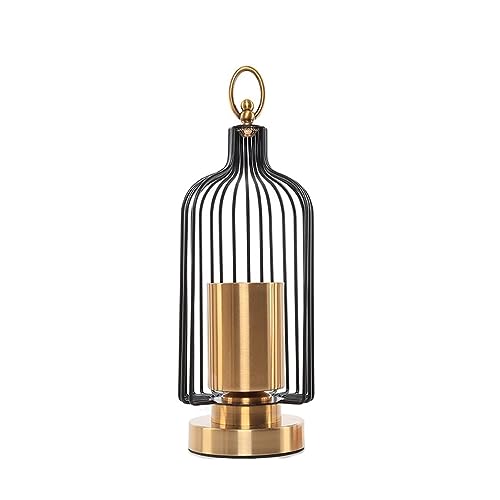 candle-holder Creative Birdcage Candle Holder New Chinese Glass Candle Candle Holder Decoration Romantic Candle Light Dinner Props candlestick(B)