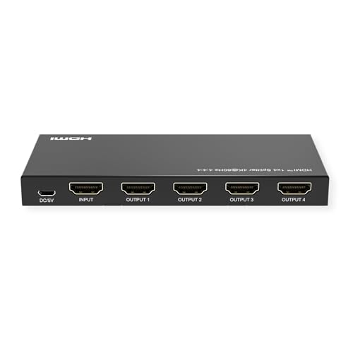 Divisor de vídeo HDMI 4K de cuatro salidas para pantallas ultra HD simultáneas 4