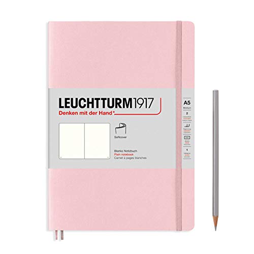 Leuchtturm1917 Notebooks Softcover Medium (A5) Powder, Softcover, Medium, 123 p, Plain