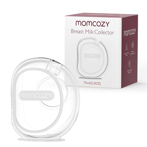 Image of Momcozy Milk Collector for Breastmilk, Pea Breastfeeding Milk Catchers with Flange More Fit & Soft, Silicone Milk Collector Reusable Breast Milk Shells 2.5oz/75ml, 1 Pack