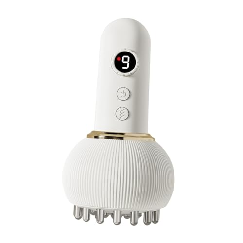 Fhtdhm Dispositivo Portátil Eléctrico de Masaje Gua Ajustables Y Pantalla LED para Ventosas Y, Beige
