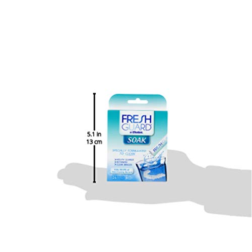 Fresh Guard Soak by Efferdent, Cleans Guards & Retainers, 24 Count, 2 Pack