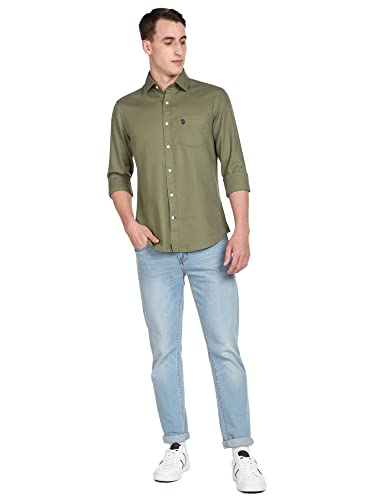 Image of U.S. Polo ASSN. Men's Cotton Slim Fit Shirt