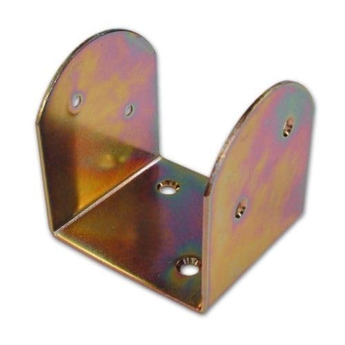 Support montage poutre 160x160x3 platine ancrage poteau bois trou central 13mm