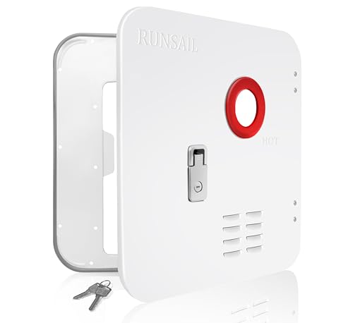 RUNSAIL® RV Tankless Water Heater Door,18 x 18 Inches White