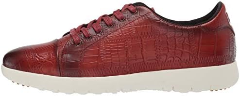 Stacy Adams Men's Halcyon Exotic-Print Cap-Toe Lace-Up Sneaker, Cranberry, 8 M US | Image 7