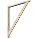 Ekena Millwork BKT0402X42X48TRA03SDF Traditional Arts and Crafts Smooth Bracket w/Offset Brace, Douglas Fir