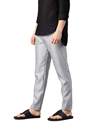 Image of Freehand Men's Slim Casual Pants (0419-PYJAMA01-07 Grey