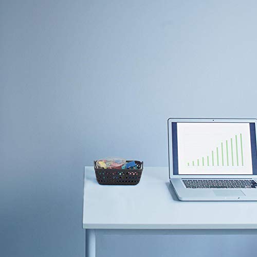 Leendines 12 Packs Storage Basket Tray, Plastic Small Shallow Tray #TOP3