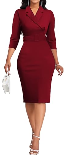 Image of Women's Vintage Pencil Dress Wear to Work