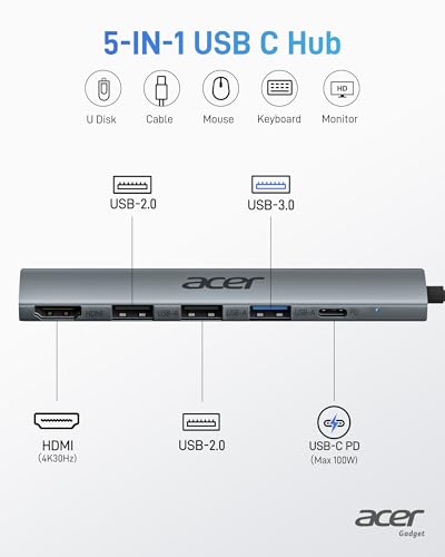 Acer ODK4C0 Usb C Hub 5 In 1 With 4K Hdmi thumb #1