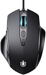 Wired Mouse, 4 Levels Adjustable DPI, 6 Programmable Buttons, Ergonomic Computer Wired Mouse for PC Laptop Computer for Working and Gaming - Plug & Play